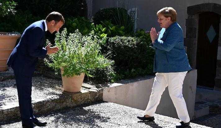French President Emmanuel Macron and German Chancellor Angela Merkel